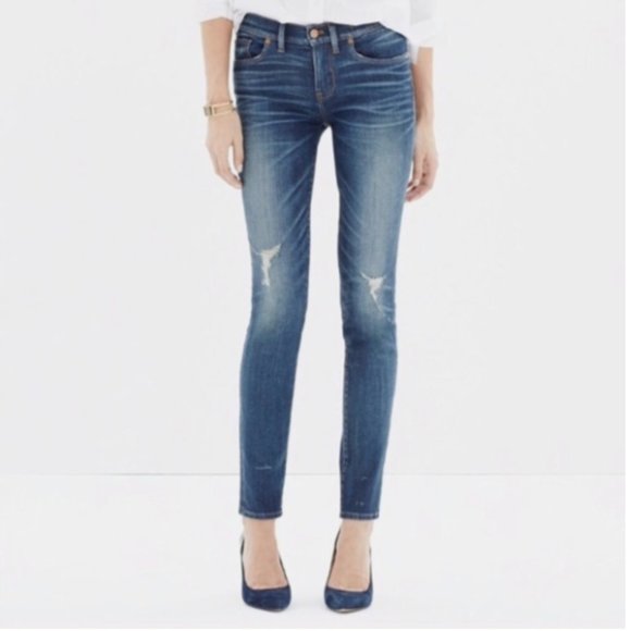 Madewell Skinny‎ Skinny Distressed Jeans - Picture 1 of 7